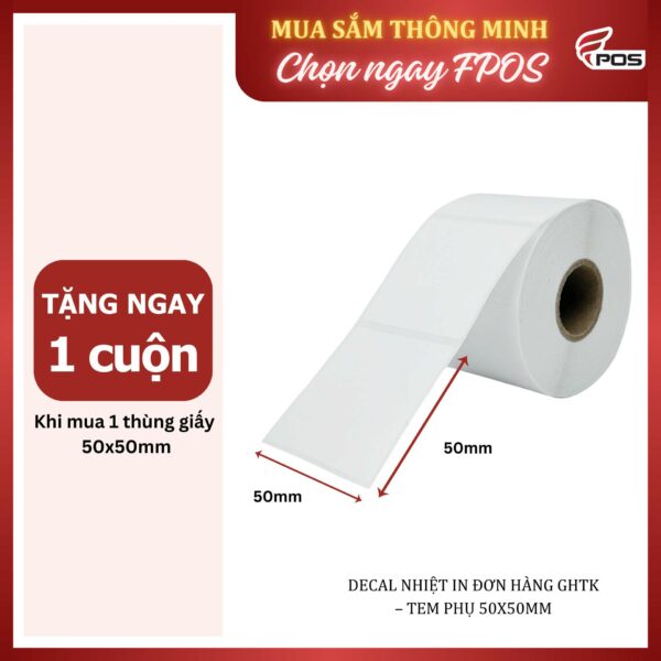 DECAL NHIỆT IN ĐƠN HÀNG GHTK – TEM PHỤ KHỔ 50X50MM