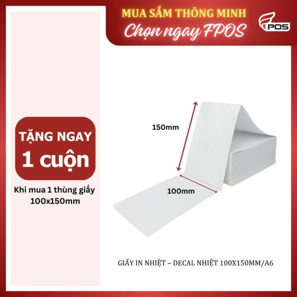 Giấy In Nhiệt – Decal nhiệt 100x150mm/A6