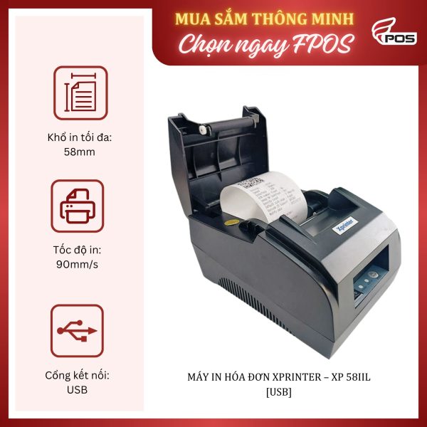 Máy in hóa đơn Xprinter - XP 58IIL