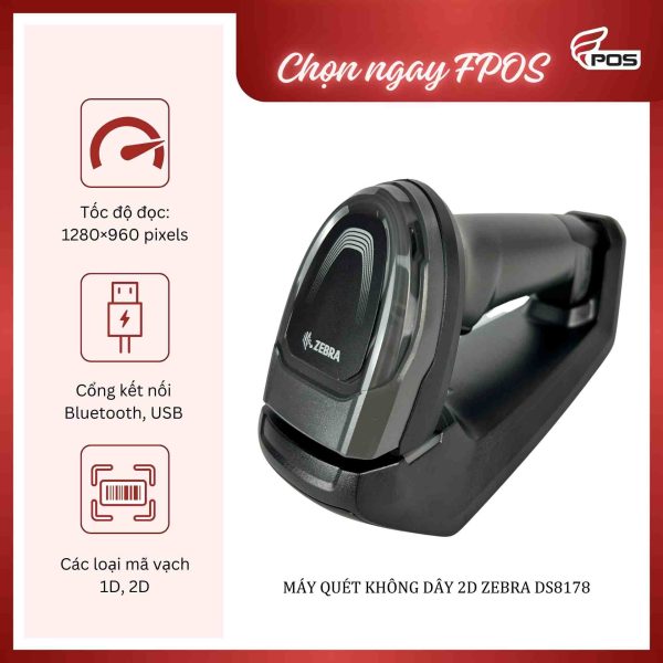 Máy quét không dây 2D Zebra ds8178