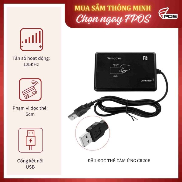 Đầu đọc thẻ cảm ứng CR20E