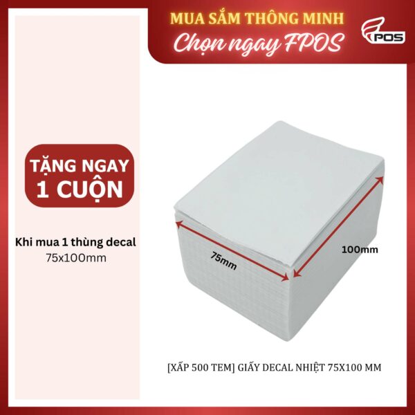Giấy in mã vạch nhiệt – Decal nhiệt 70×100/75×100