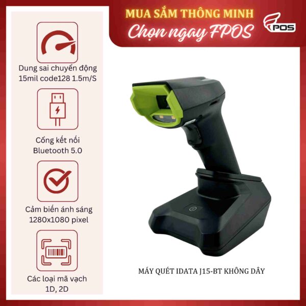 Máy đọc mã vạch không dây iData J15-BT