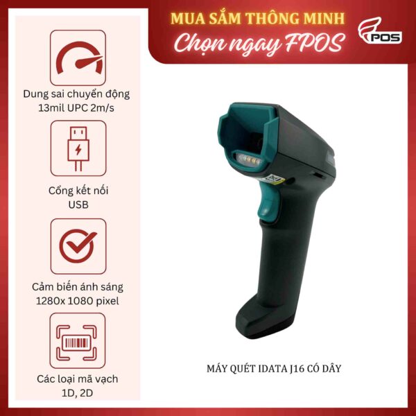Máy đọc mã vạch iData J16