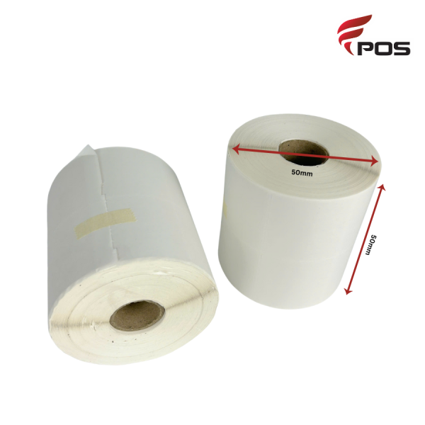 Nhãn decal (50x50)mm x 50m 2 hàng ( Keo REMOVE )