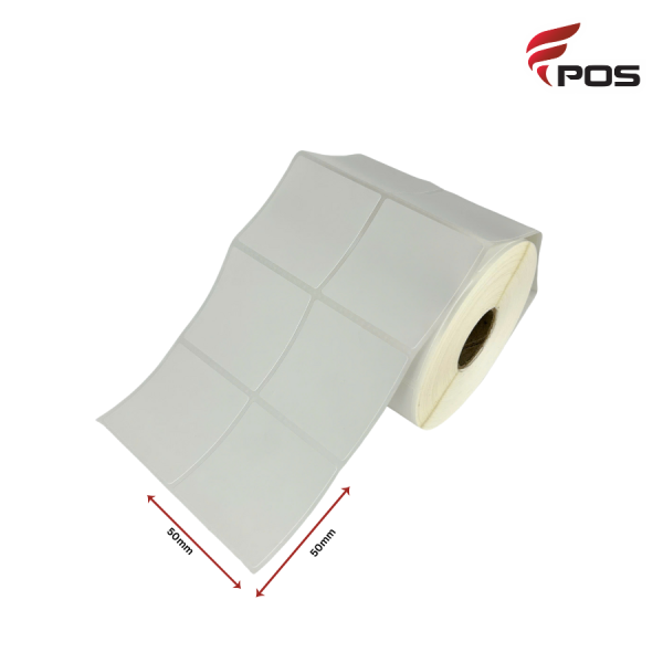 Nhãn decal (50x50)mm x 50m 2 hàng ( Keo REMOVE )