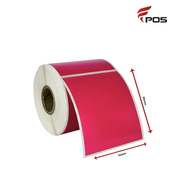 Decal Thường MÀU hồng 70x80MM CUỘN 30m