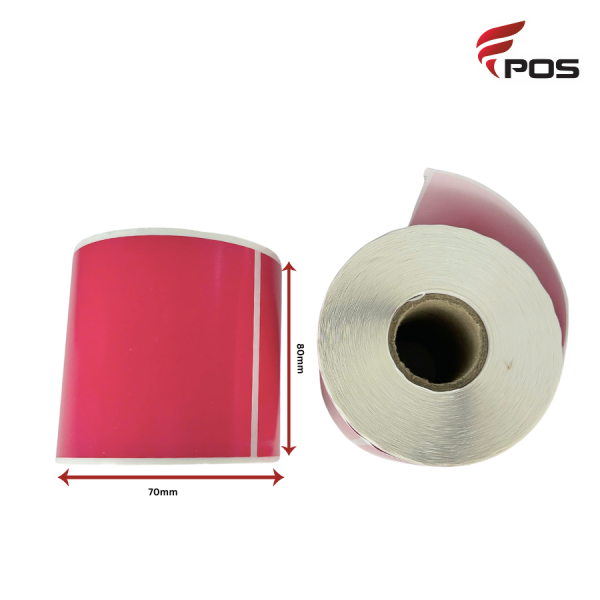 Alternative view of Decal Thường Màu Hồng 70x80mm Cuộn 30m