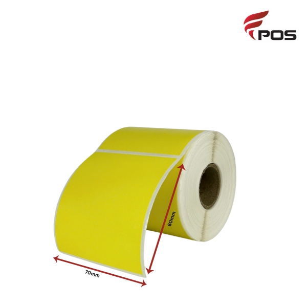 Decal Thường MÀU Vàng 70x80MM CUỘN 30m