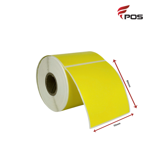 Decal Thường MÀU Vàng 70x80MM CUỘN 30m