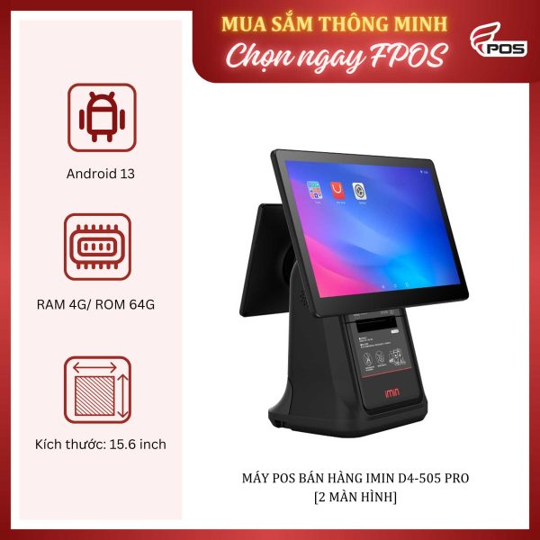 Máy POS bán hàng Sunmi D4-505 Pro