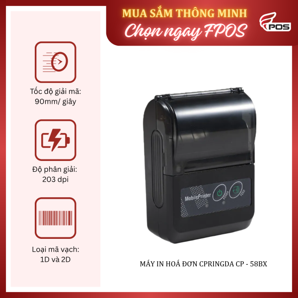Máy in hóa đơn cầm tay 58BX [ Bluetooth ]