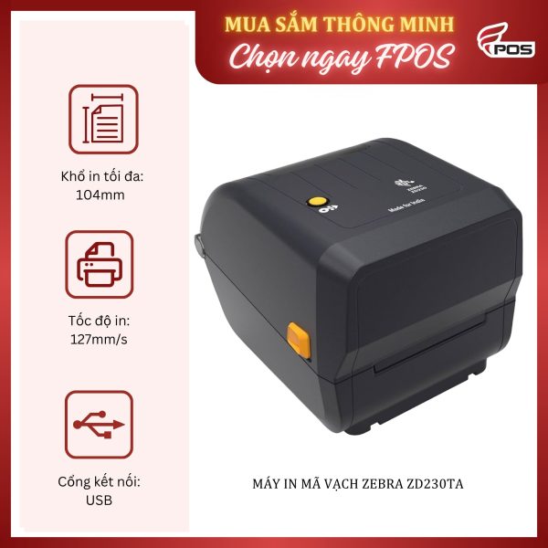 Máy in mã vạch Zebra ZD230TA