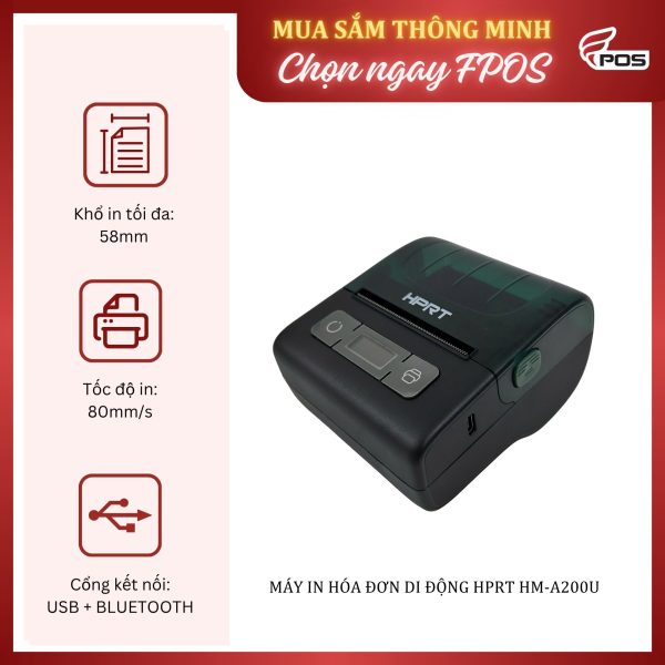 Máy in hóa đơn di động HPRT HM-A200U