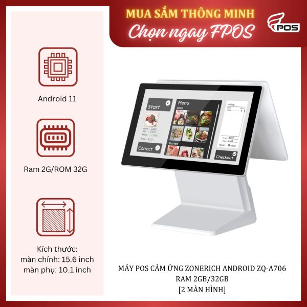 Máy POS Cảm Ứng Zonerich Android ZQ-A706