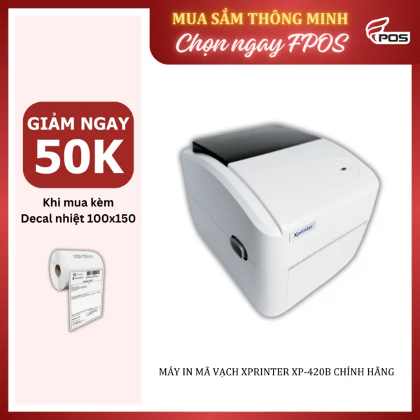 máy in mã vạch xprinter xp 420b