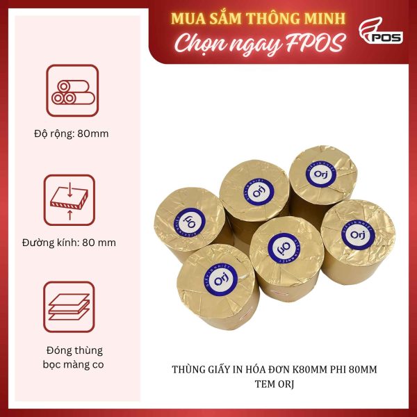 Giấy in nhiệt K80x80mm