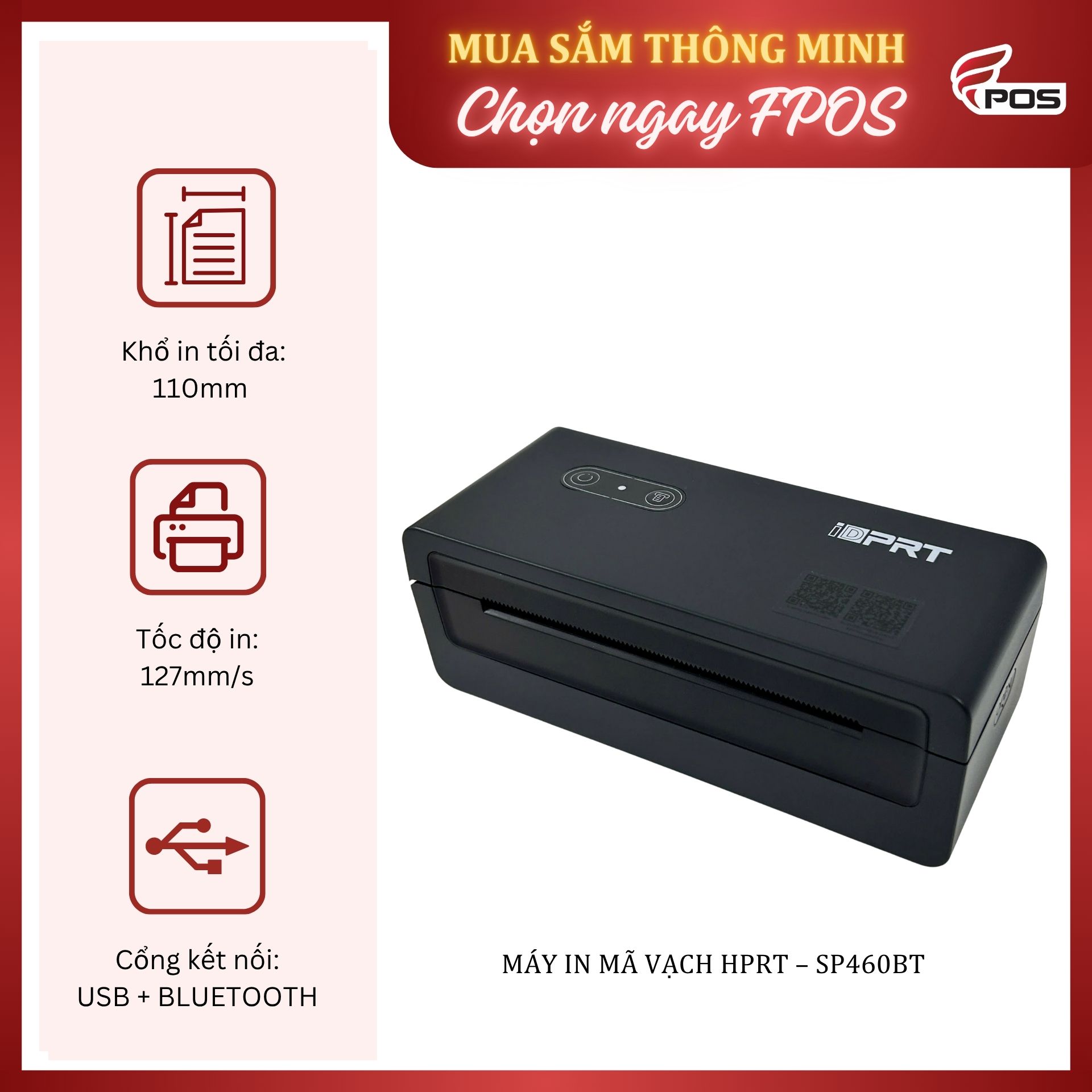may-in-ma-vach-hprt-sp460bt Máy in mã vạch HPRT SP460BT