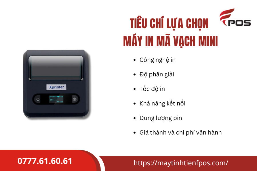 Máy in mã vạch mini