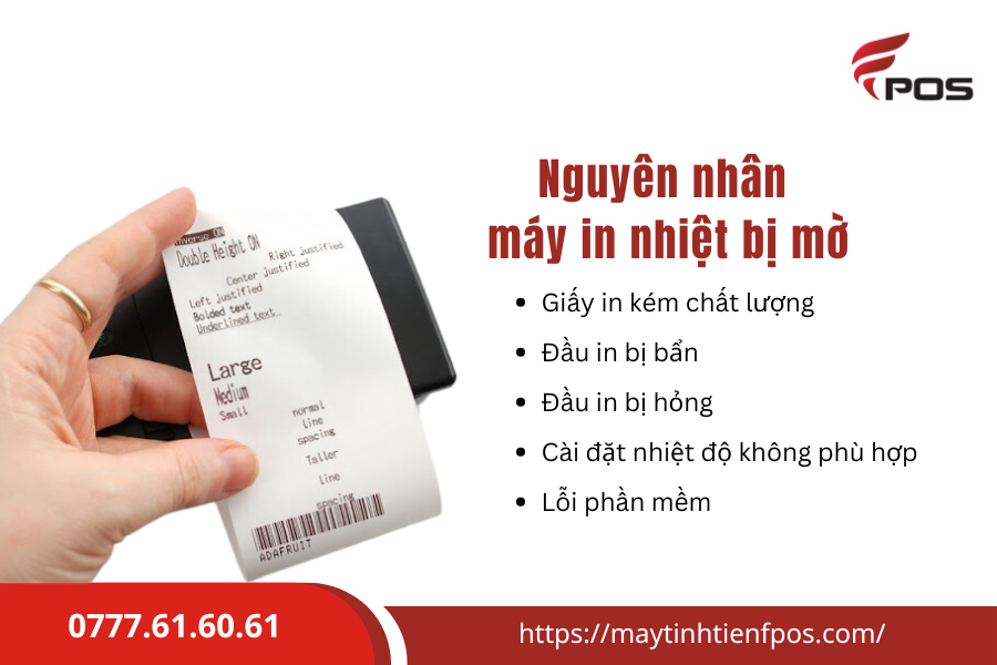 Máy in nhiệt bị mờ