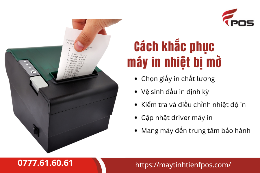 Máy in nhiệt bị mờ