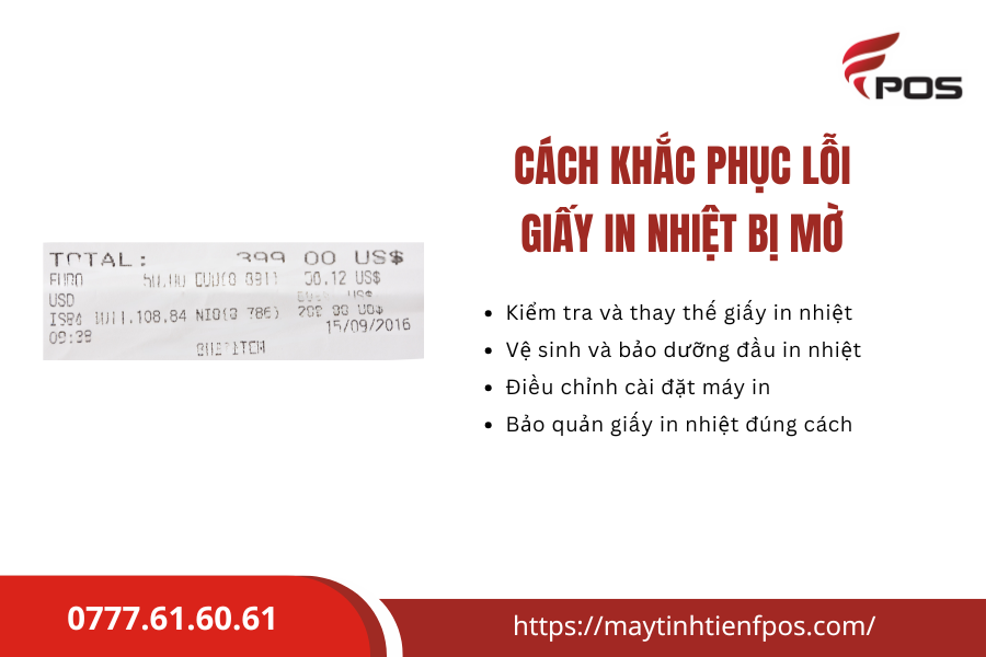 Lỗi giấy in nhiệt bị mờ