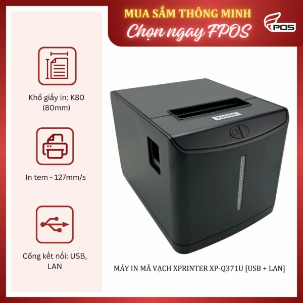 Máy in mã vạch Xprinter XP-Q371U