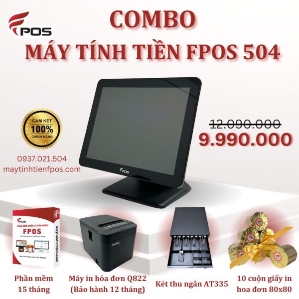 Trọn bộ máy tính tiền FPOS 504