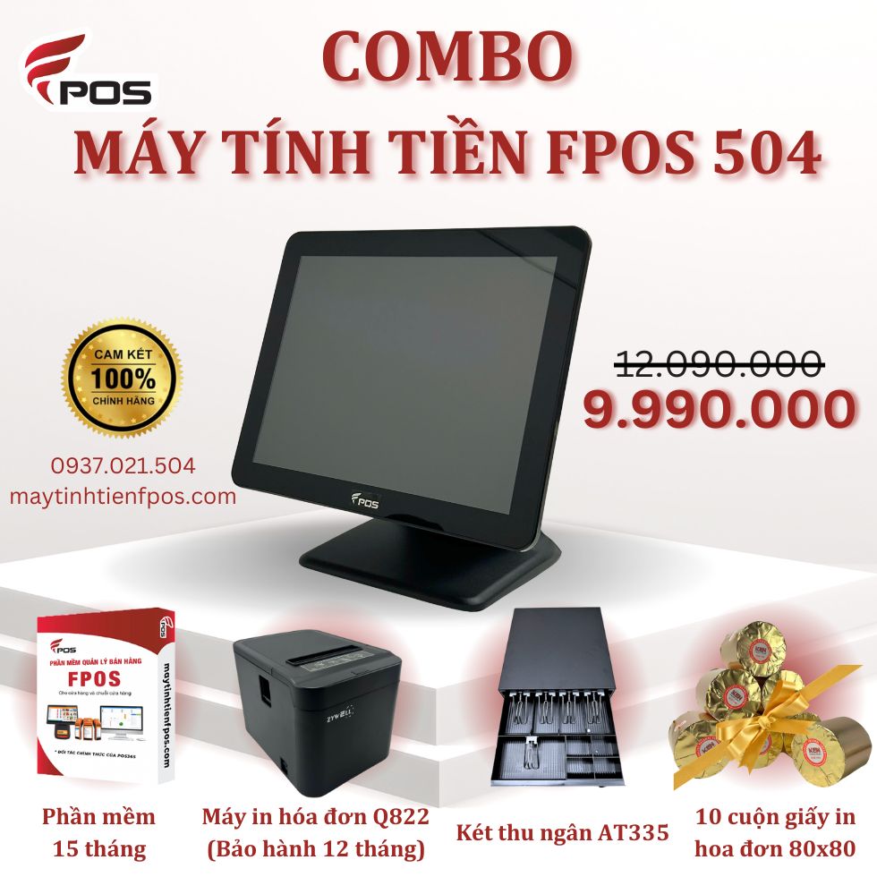 Trọn bộ máy tính tiền FPOS 504