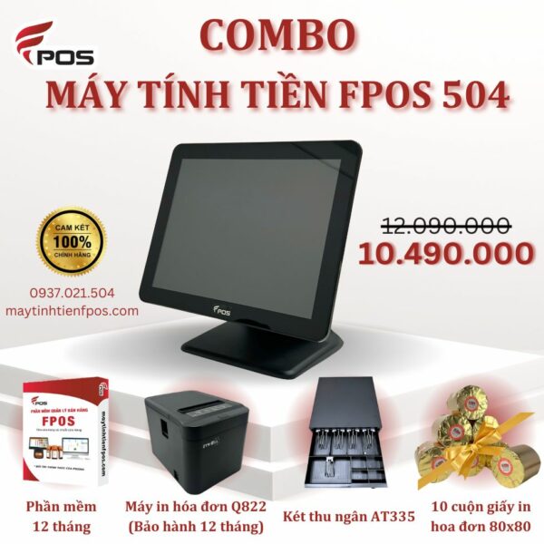 Trọn Bộ Máy Tính Tiền FPOS 504
