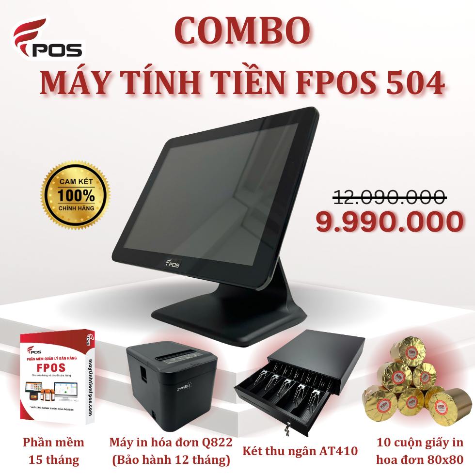 Trọn bộ máy tính tiền FPOS 504