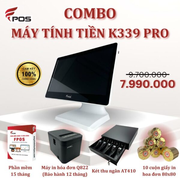 Trọn bộ máy tính tiền K339 Pro