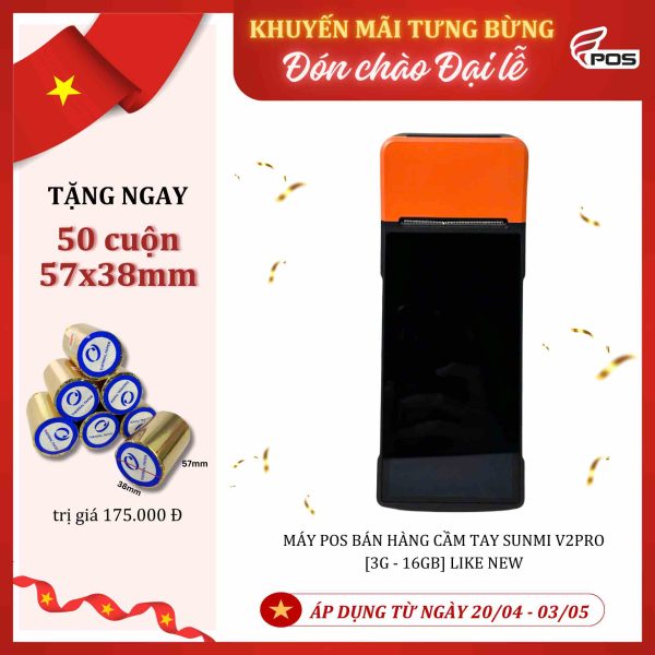 Máy POS bán hàng cầm tay Sunmi V2pro