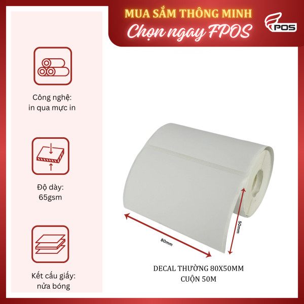 Decal Nhiệt 80x50mm x 50m