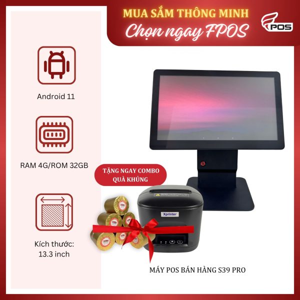 Máy POS Tính Tiền Cảm Ứng FPOS S39 Pro