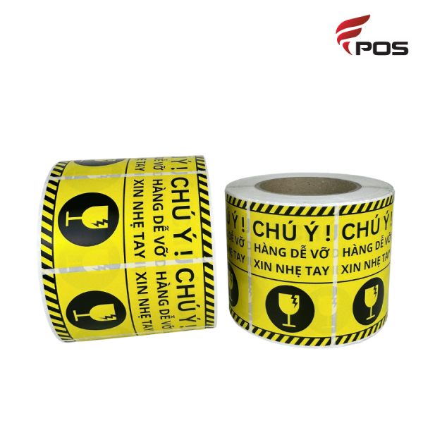 Decal màu in sẵn khổ 100x60x1000 tem ( tem chú ý )