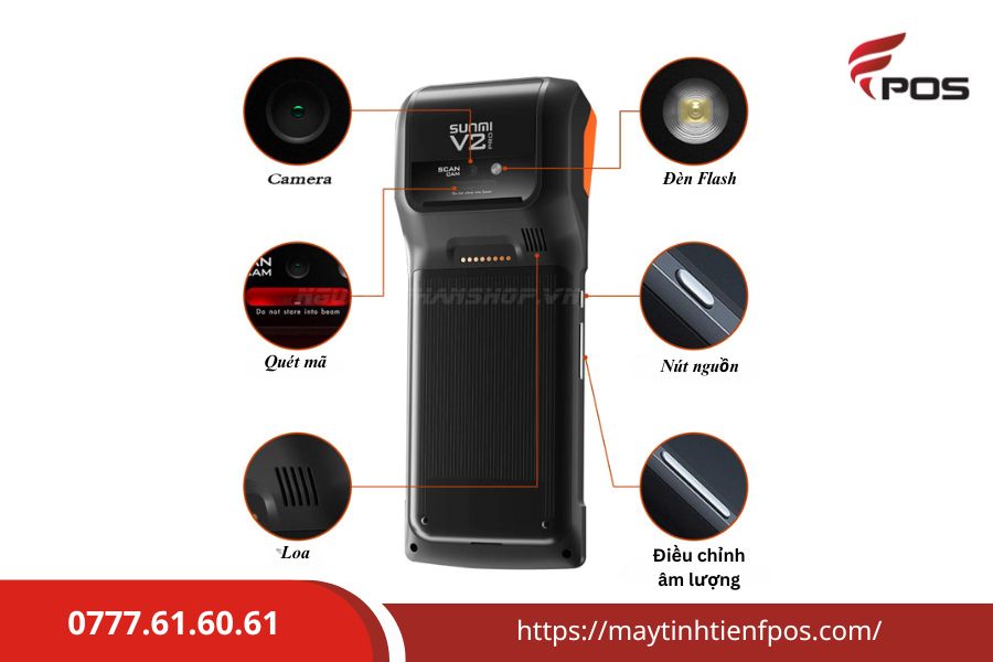 Máy POS cầm tay Sunmi V2 Pro 3g 32gb