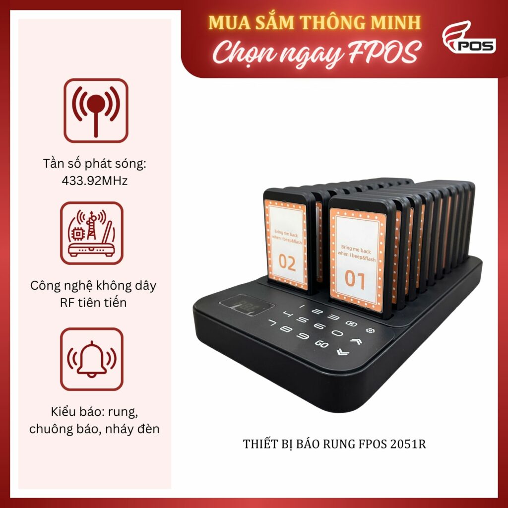Bộ Thẻ Rung Tự Phục Vụ FPOS 2051R [Bộ 20 thẻ] FPOS