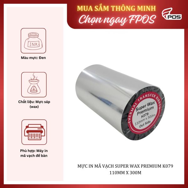 Mực In Mã Vạch Super Wax Premium