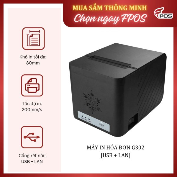 Máy In Hóa Đơn G302 [USB + LAN]