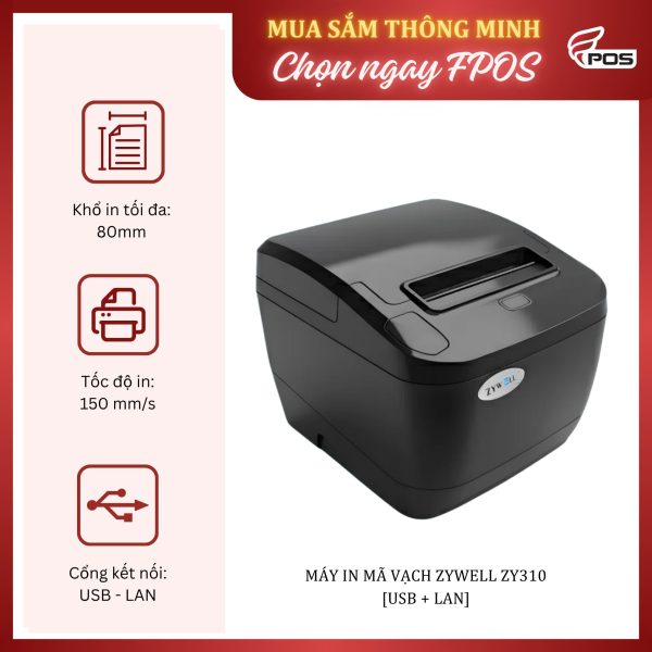 Máy In Mã Vạch Zywell ZY310