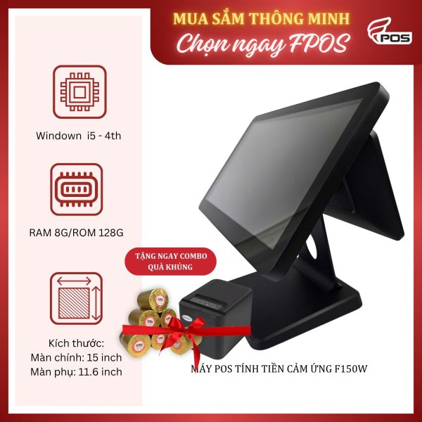 Máy POS tính tiền cảm ứng F150W