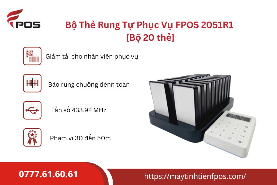 Bộ Thẻ Rung Tự Phục Vụ FPOS 2051R1