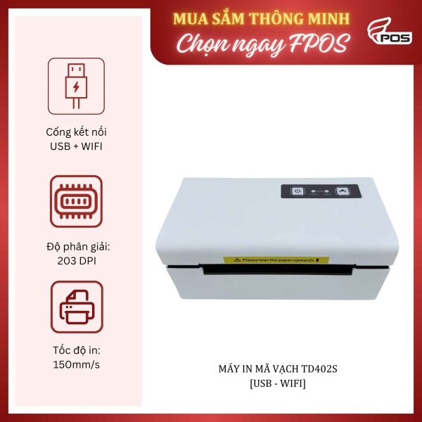 Máy In Mã Vạch TD402S [USB + WiFi]