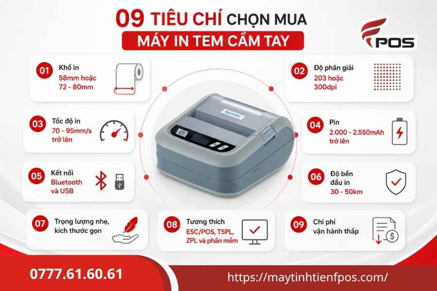 Máy in tem cầm tay
