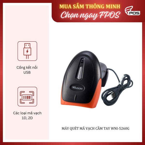 Máy Quét Mã Vạch Cầm Tay Winson WNI-5260