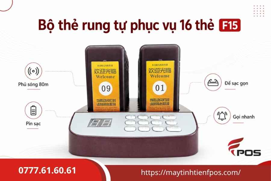 Bộ Thẻ Rung Tự Phục Vụ 16 Thẻ