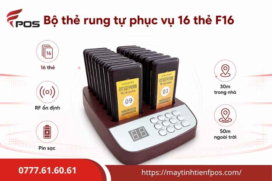 Bộ Thẻ Rung Tự Phục Vụ 16 Thẻ
