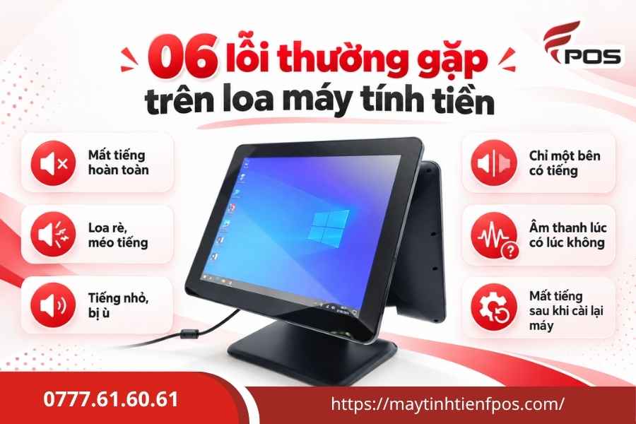 Sửa loa máy tính tiền