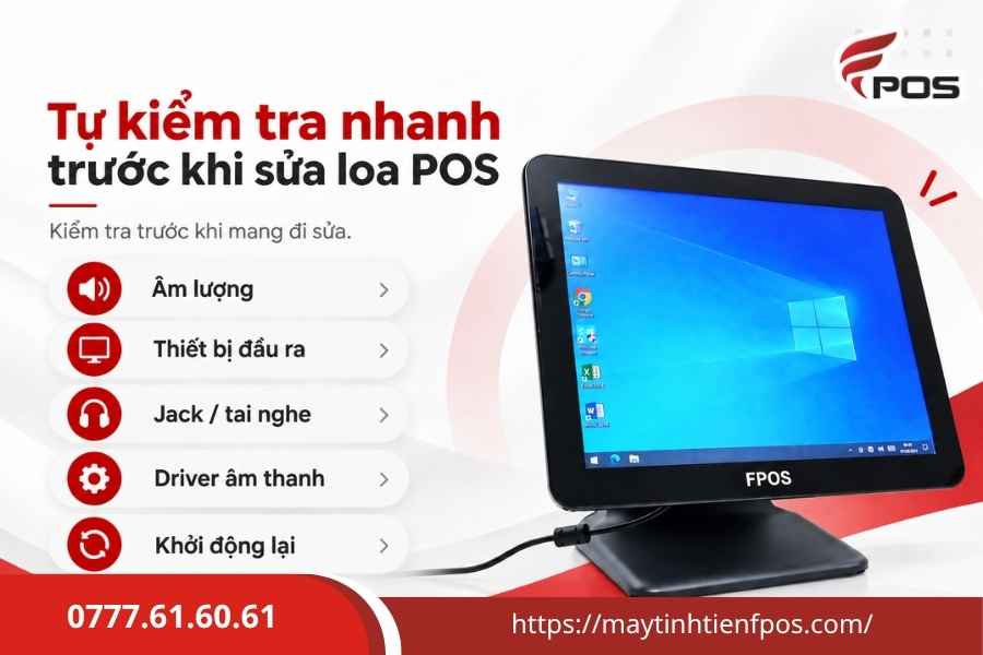 Sửa loa máy tính tiền